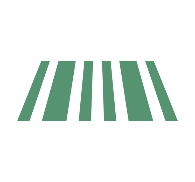 Vinyl teppe striper grønn og hvit - Tenstickers