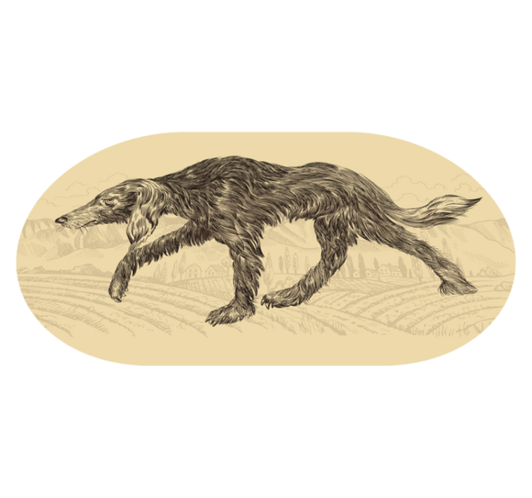 Gamle slitne hundekjøkken gulvfliser - Tenstickers