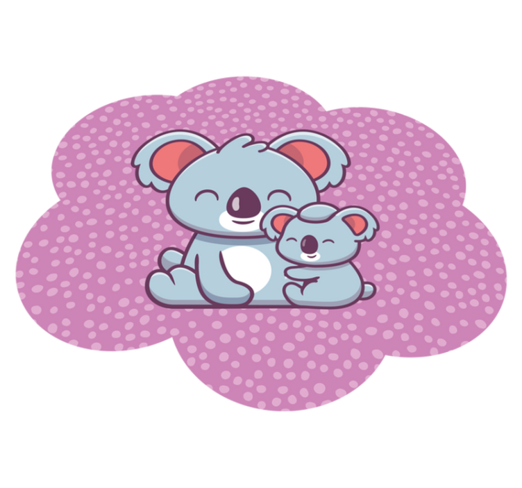Koala familie design vinyl teppe spedbarn - Tenstickers