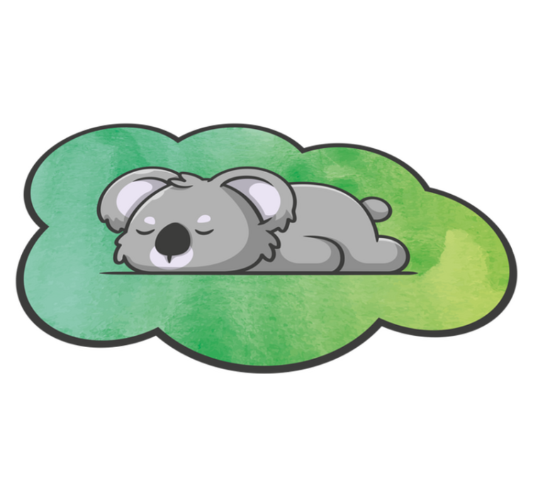 Sovende koala på bakken dyre vinyl teppe - Tenstickers