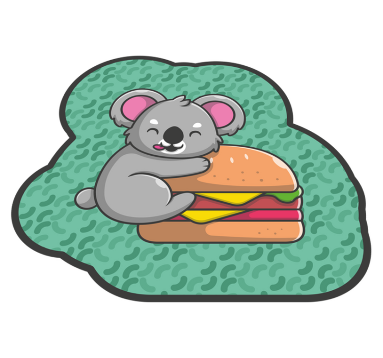 Sulten koala på hamburgerdyrteppe - Tenstickers