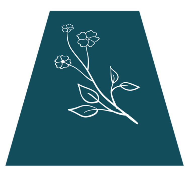 Trukket blomster og etterlater blomsterteppe - Tenstickers