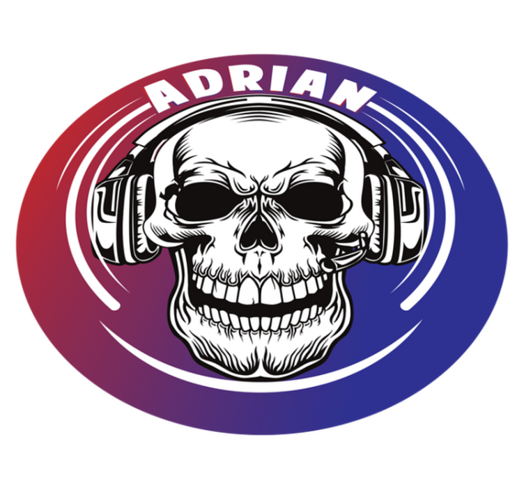 Videospill hodeskalle maske soverommet vinyl teppe - Tenstickers