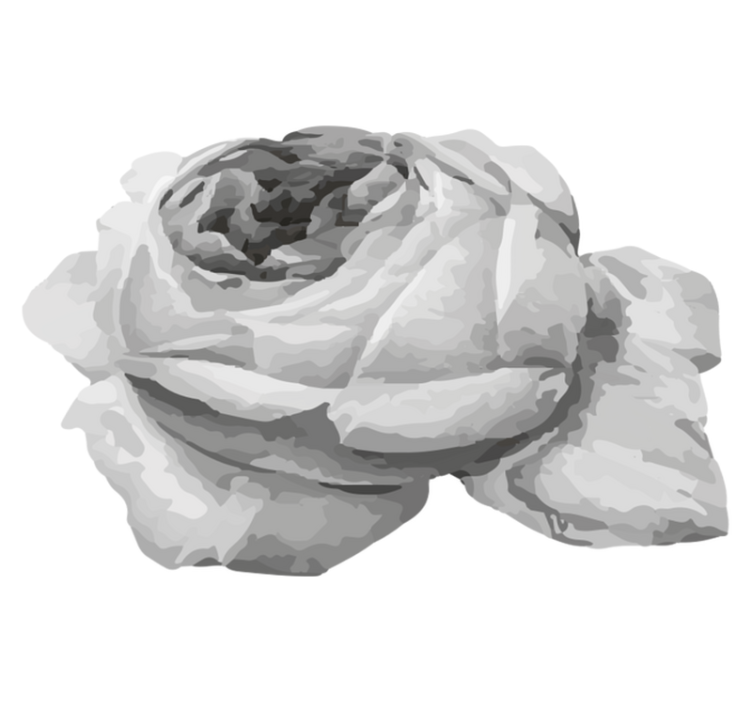 Roseblomst vinyl teppe blomster og planter - Tenstickers