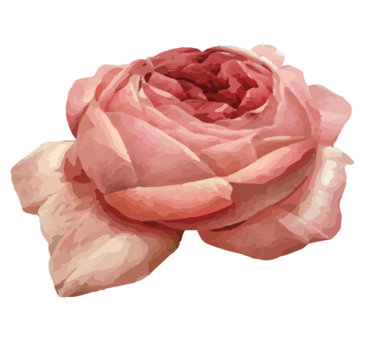 Frodig rosa blomst vinyl teppe blomster og planter - Tenstickers