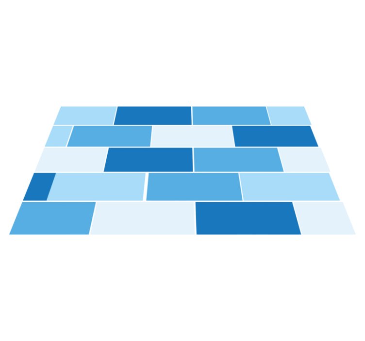 Blå pvc fliser gulvteppe - Tenstickers