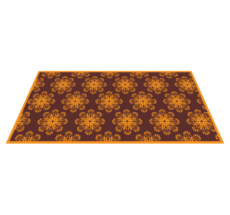 Gylden farge polsk blomstermønster blomsterteppe - Tenstickers