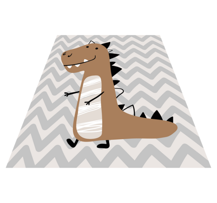 Dinosaur med tenner vinyl teppe dyr - Tenstickers