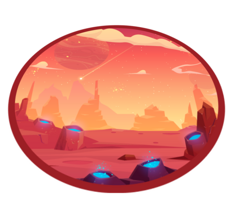 Kosmisk ørkenscene vinyl teppe stjerner - Tenstickers