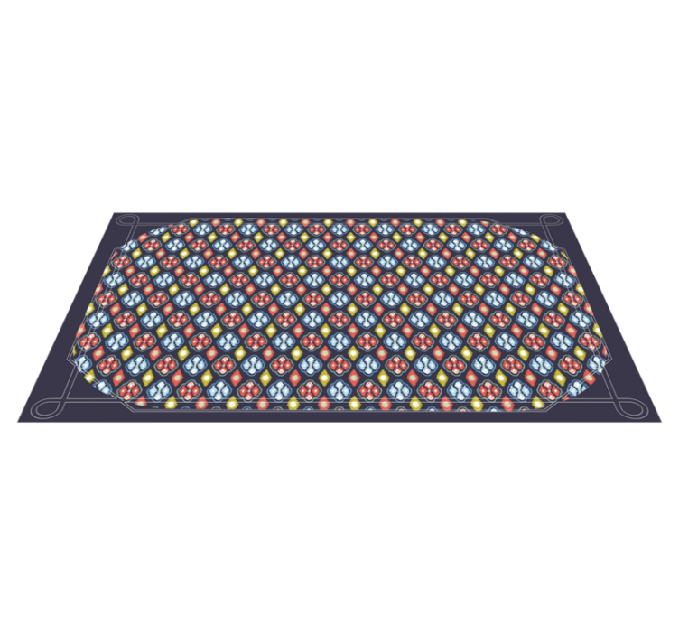 Fargerik vintage design vintage vinyl teppe - Tenstickers