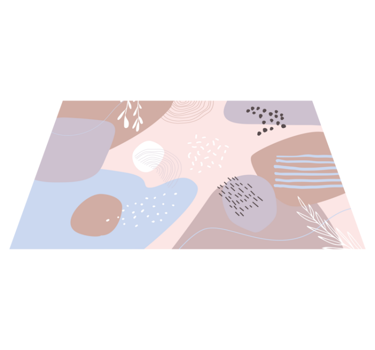 Flere farger og symboler stue vinyl teppe - Tenstickers