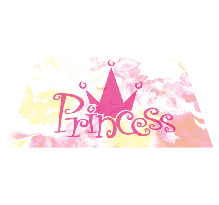 Prinsessekrone-tema vinyl teppe baby - Tenstickers