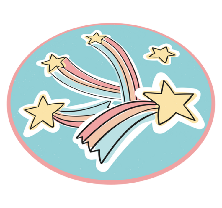 Et skytende regnbue-stjerne-vinylteppe - Tenstickers