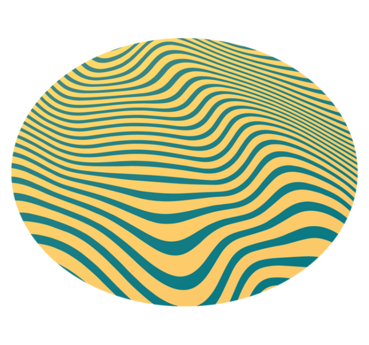 Konsept med kurvet linje Vinyl teppe striper - Tenstickers