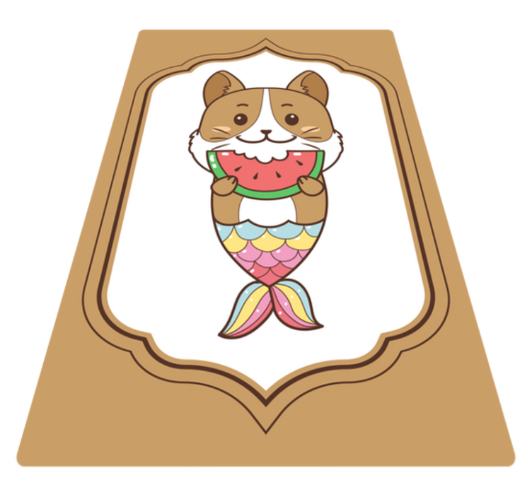 Søt havfruefigur vinyl teppe dyr - Tenstickers