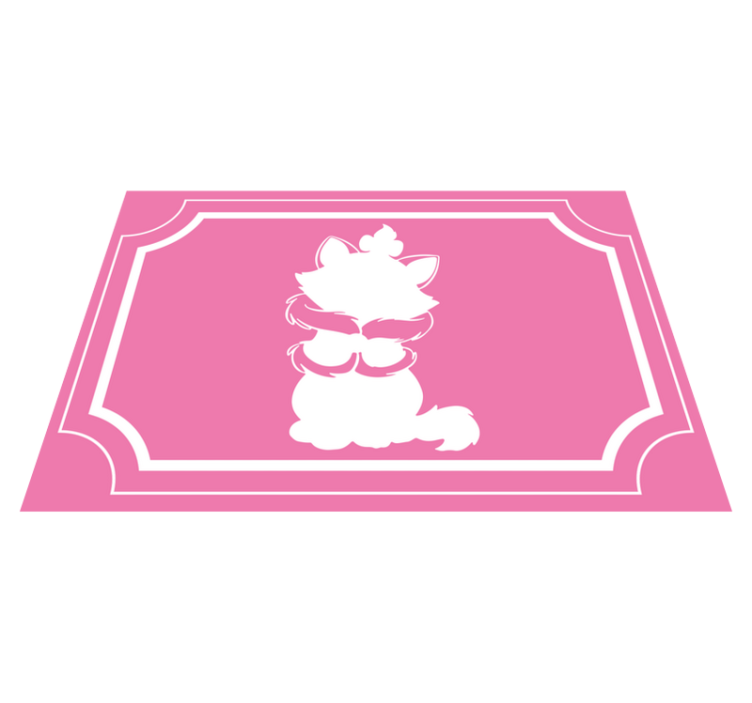 Søt katt silhuett Vinyl teppe flere barn - Tenstickers