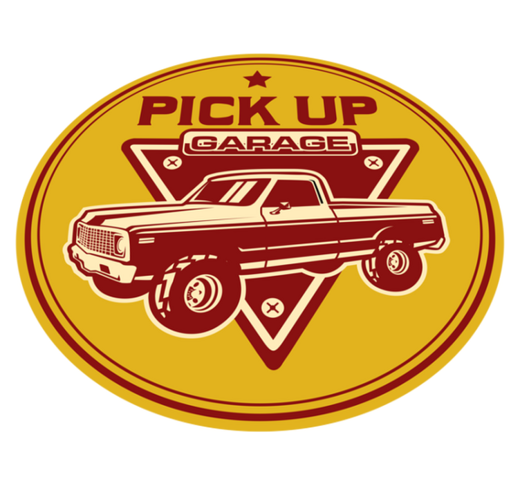 Moderne pick up truck stue vinyl teppe - Tenstickers