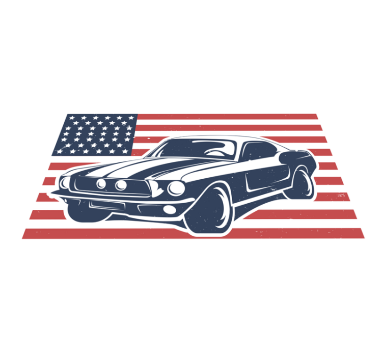 American legend muskelbil stue vinyl teppe - Tenstickers