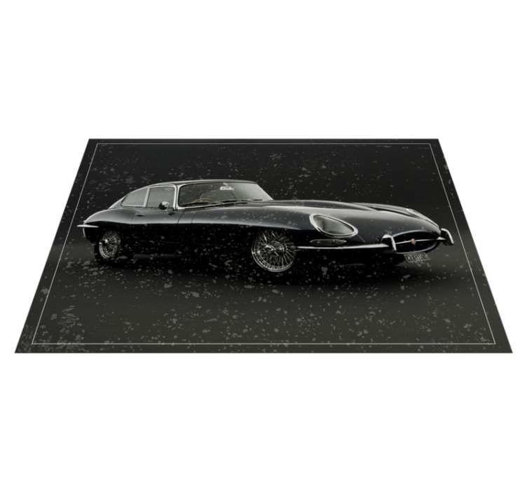 Jaguar e-type vinyl teppe vintage - Tenstickers