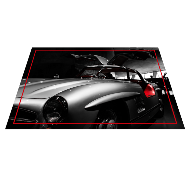 Mercedes 300sl vinyl teppe vintage - Tenstickers