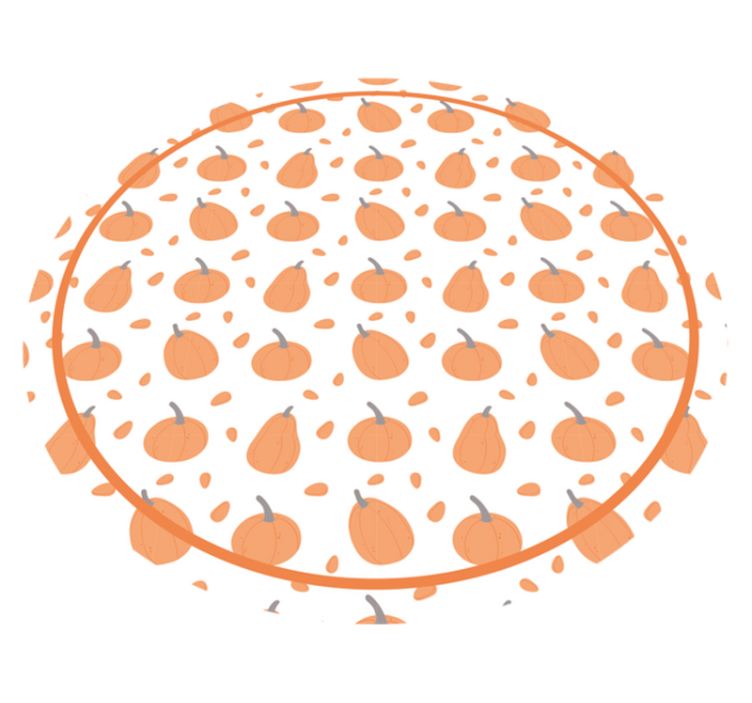 Oransje gresskar mønster vinyl teppe kjøkken - Tenstickers