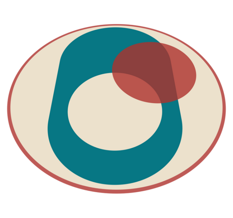 Sirkler i harmoni vinyl teppe moderne - Tenstickers