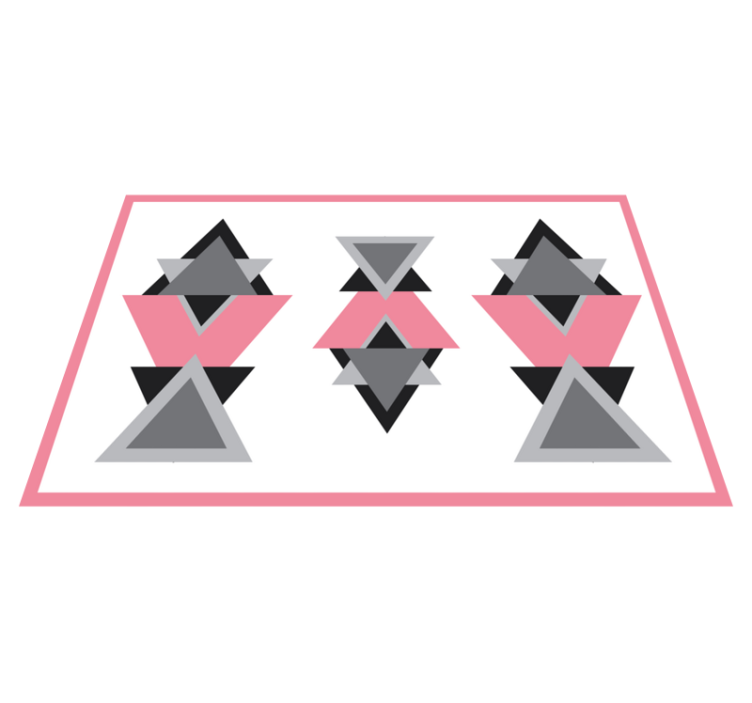 Trekantede former blandes vinyl teppe geometrisk - Tenstickers