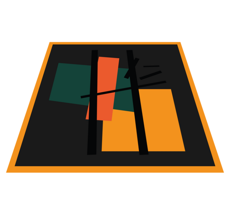 Abstrakte fargesegmenter vinyl teppe moderne - Tenstickers