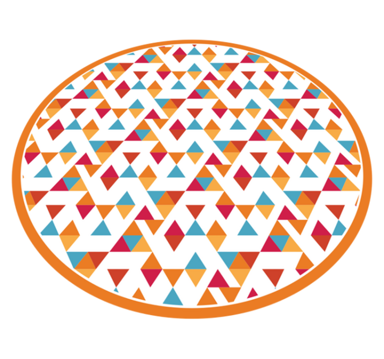 Fargerike trekantede former vinyl teppe geometrisk - Tenstickers