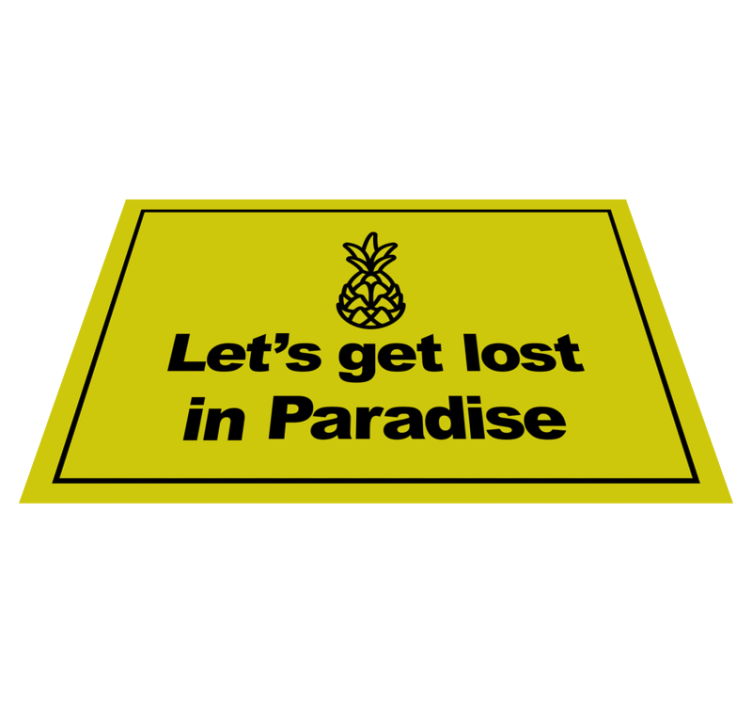 Let's get lost in paradise sitat vinylteppe - Tenstickers