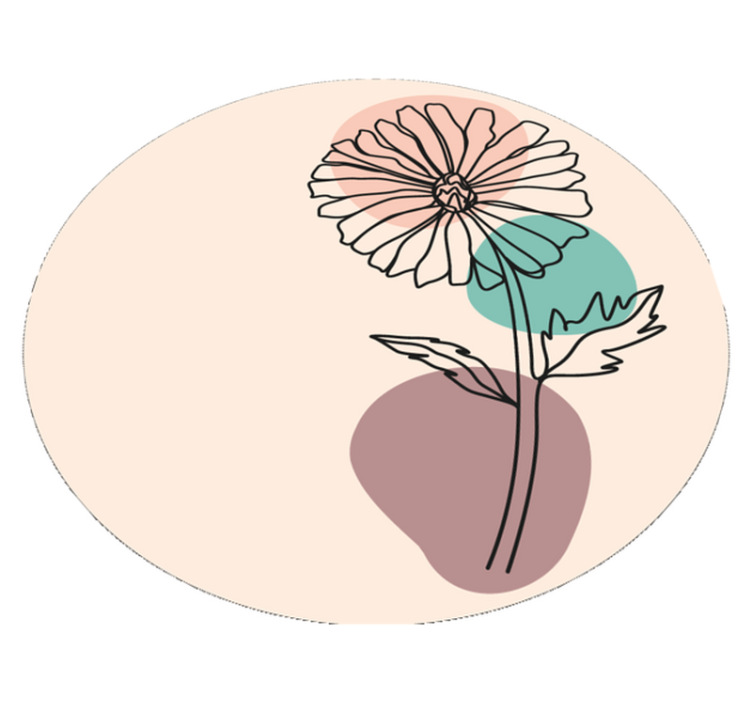 Tusenfryd blomst natur strek kunstdesign vinyl teppe blomster og  - Tenstickers