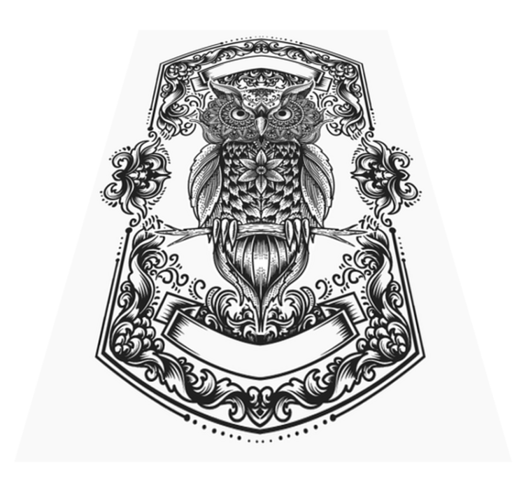 Silhuett svart ugle vinyl teppe soverom - Tenstickers