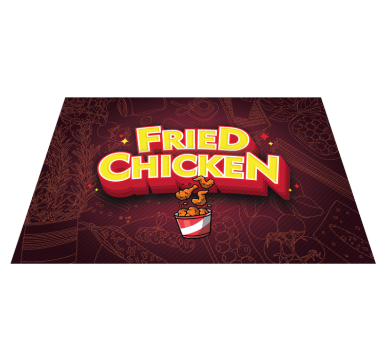 Graffity taco stekt kylling vinyl teppe dyr - Tenstickers