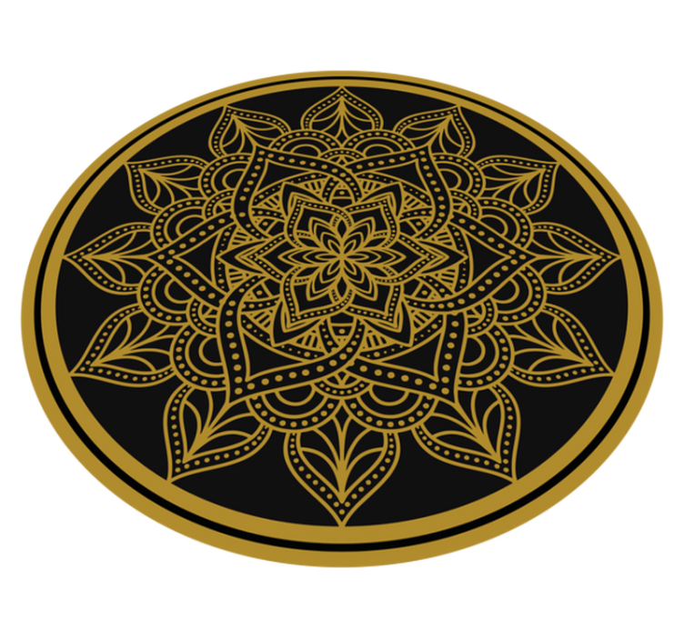 Grasiøst element vinyl teppe mandala - Tenstickers