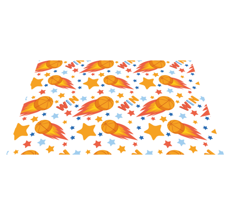 Sporty stjerner design vinyl teppe spill - Tenstickers