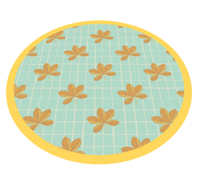 Rutet mønster med blomster vinyl teppe stue - Tenstickers