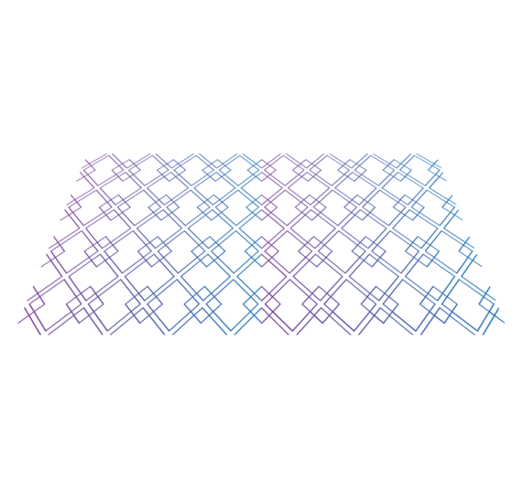 Diamanter og linjer vinyl teppe geometrisk - Tenstickers