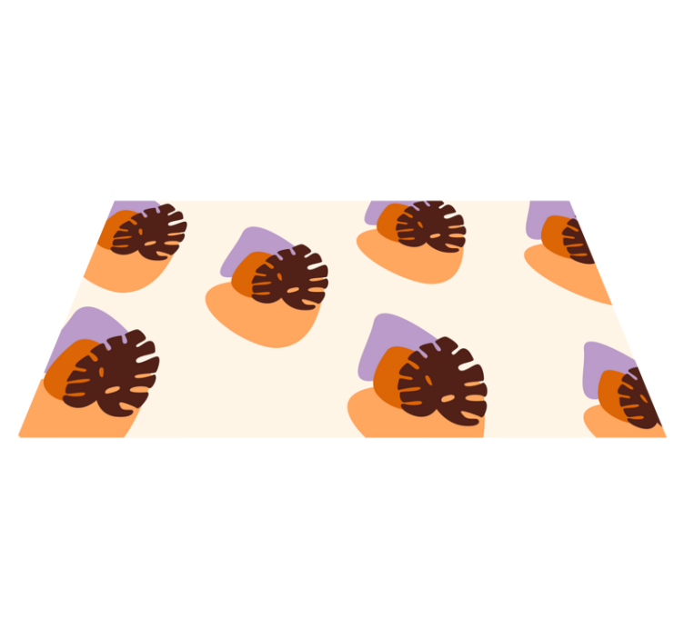 Pastell nyanser med planter design vinyl teppe minimalistisk - Tenstickers