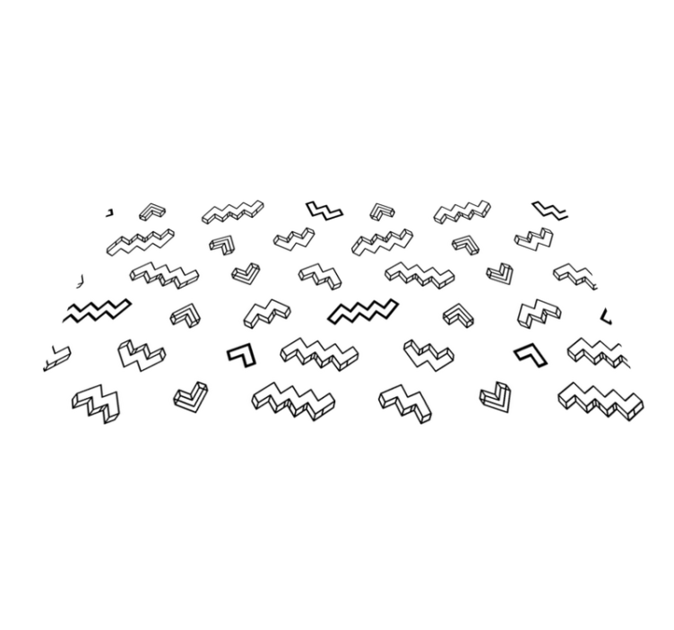 Dristige kantete mønstre Vinyl teppe flere barn - Tenstickers