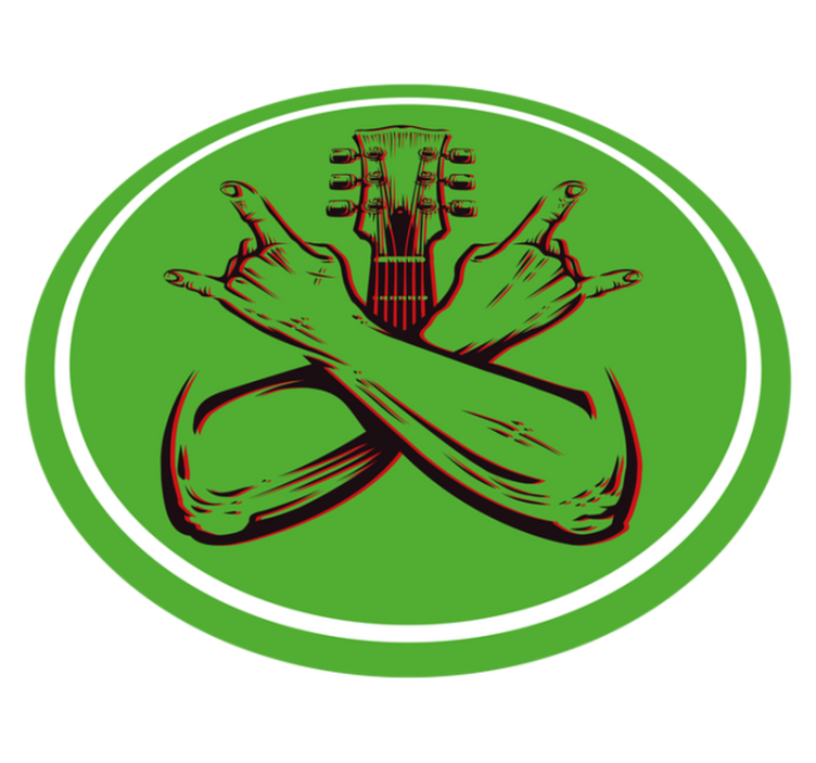 Kunstverk med gyngende gester vinyl teppe rund - Tenstickers