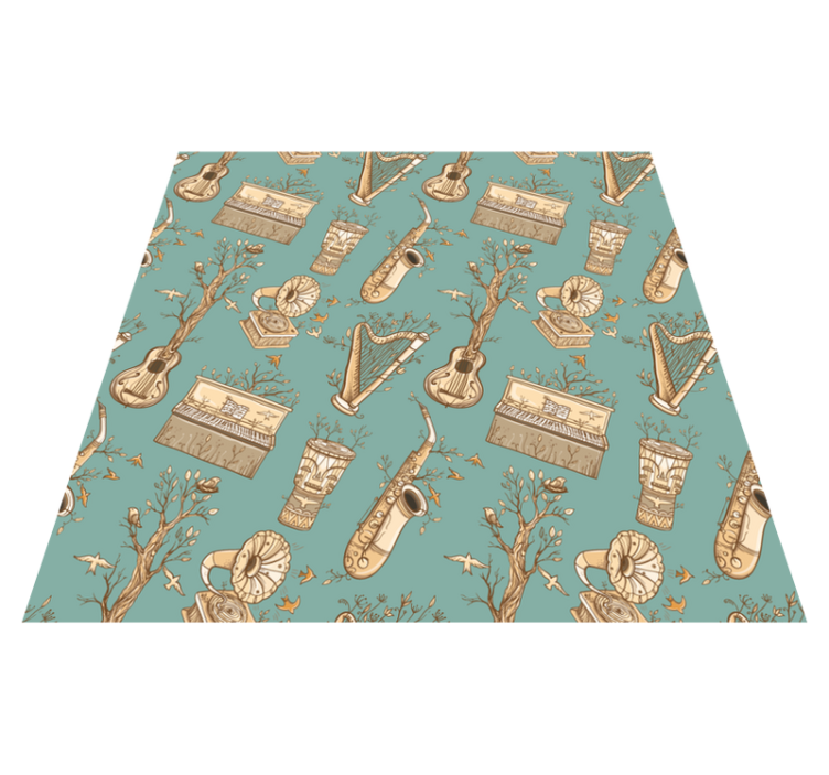 Vinyl teppe flere barn musikkinstrumenter tema - Tenstickers
