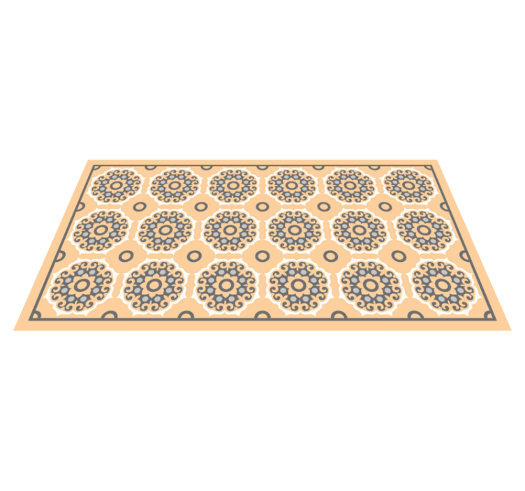 Geometrisk mandalamotiv vinyl teppe hydraulisk - Tenstickers