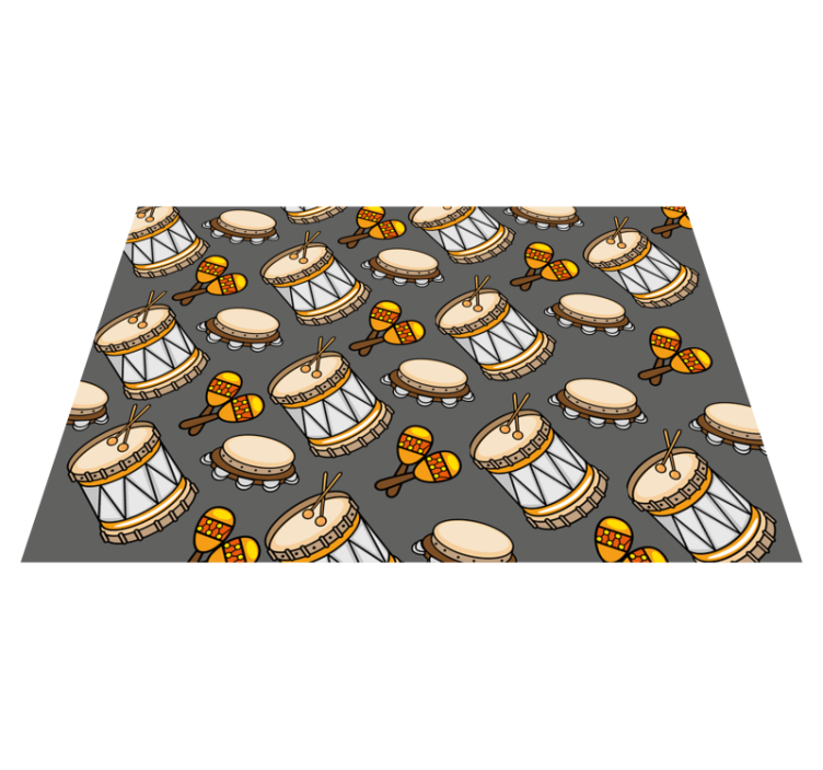 Vinyl teppe flere barn musikkinstrumenter - Tenstickers