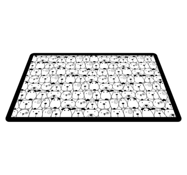 Bedårende skapningsansikt vinyl teppe dyr - Tenstickers