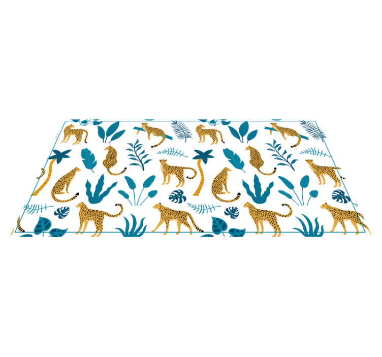 Tropisk leopardmønster vinyl teppe baby - Tenstickers