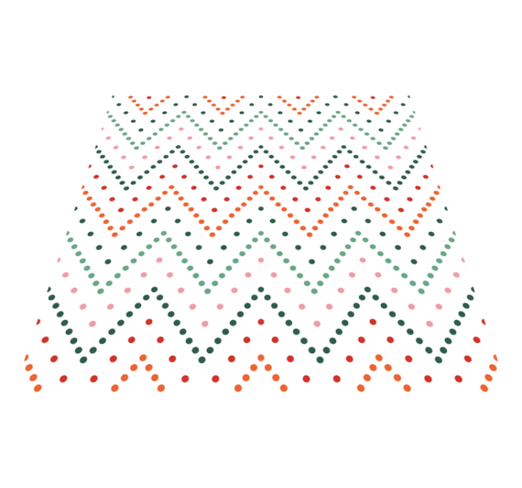 Fargerikt chevronmønster Vinyl teppe flere barn - Tenstickers