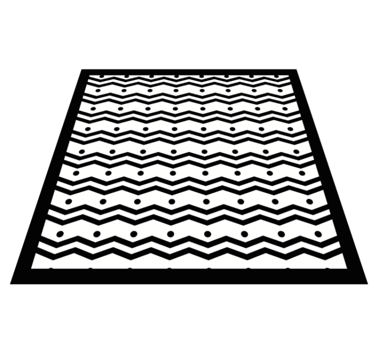 Vinyl teppe striper zigzag konsept - Tenstickers
