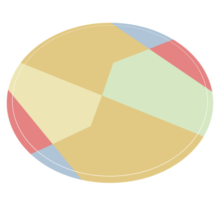 Vinyl teppe geometrisk vinklet fargeblokker - Tenstickers