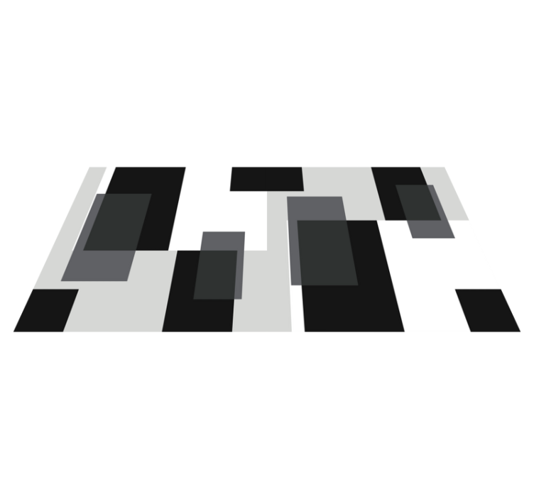 Moderne vinyl teppe abstrakte blokker - Tenstickers