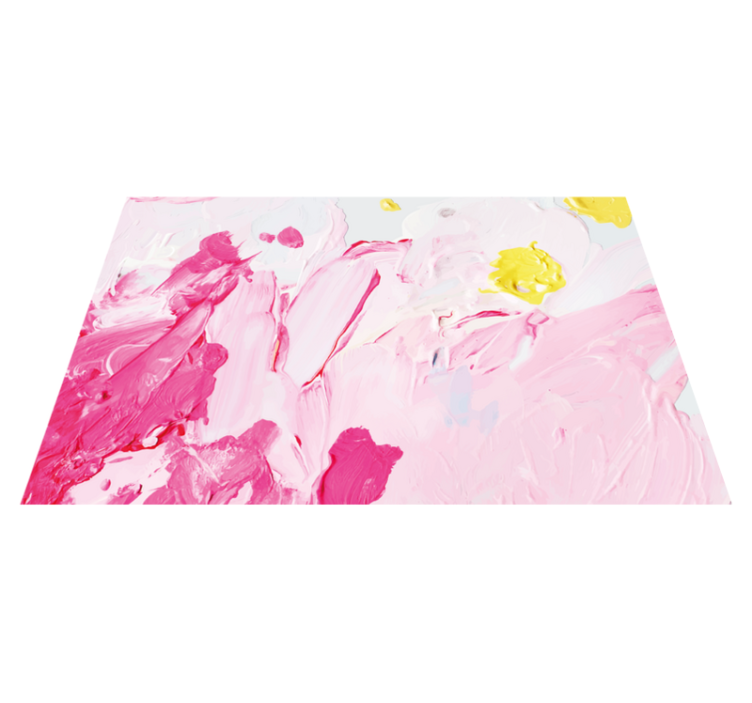 Abstrakte blomsterfarger vinyl teppe natur - Tenstickers